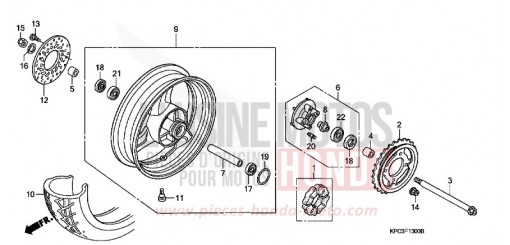 ROUE ARRIERE XL125V4 de 2004